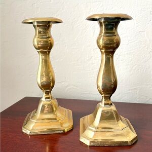 Vintage Brass Candlestick Holders